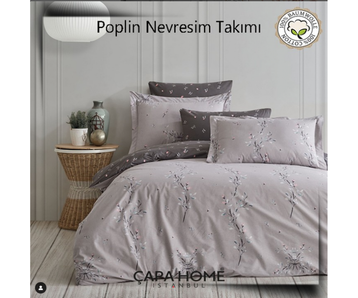 Çapa Home Poplin Nevresim Takımı %100 pamuk